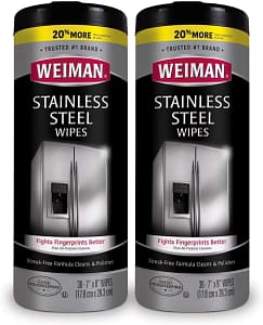 Weiman Stainless Steel Cleaner Wipes -2 Pack