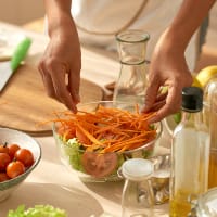 food blogger preparing vegetable salad 2021 08 27 11 00 11 utc 1